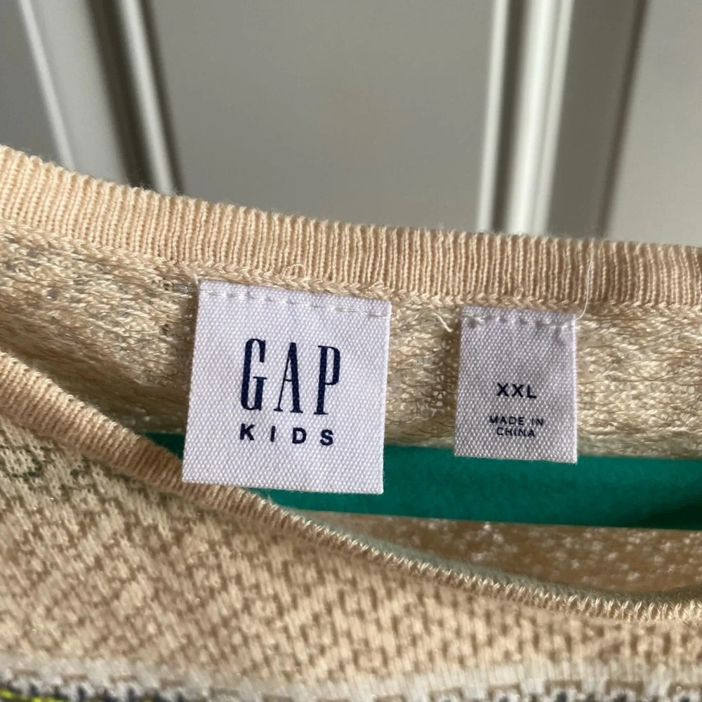 Gap Kids XXL Fits Like Adult Sizes Striped Summer Top Striped Poncho Sweater - Picture 5 of 6